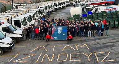 İzmit'te emekçilerden eldivenlerle 'Atam İzindeyiz'