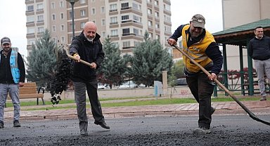 Kayseri Kocasinan'da asfalt çalışması tam gaz
