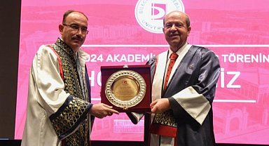 KKTC Cumhurbaşkanı Tatar'a Bilecik'ten fahri doktora diploması