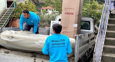 Manisa Büyükşehir'den yangınzede aileye yardım eli