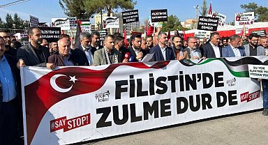 Mardinli gençler İsrail'e tepki gösterdi