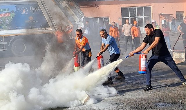 Muratpaşa'da yangın tatbikatı