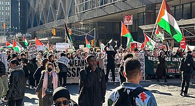 New York'ta Filistin için protesto!