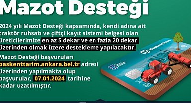 Ankara Büyükşehir'in mazot desteğinde süre uzadı