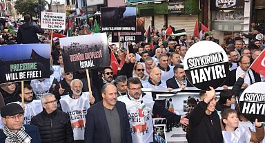 Bursa Gazze katliamına karşı tek yürek oldu