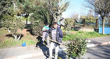 Çayırova'dan okullardaki yeşil alanlara bakım