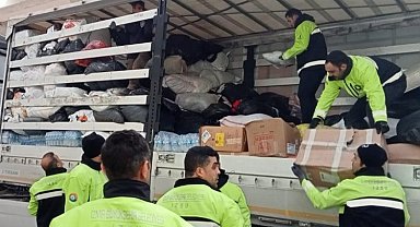 Deprem bölgesine bot ve mont desteği