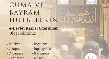 Diyanet'in hutbeleri 8 farklı dilde e-devlet'te