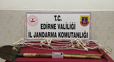 Enez'de kaçak kazıya 6 gözaltı!