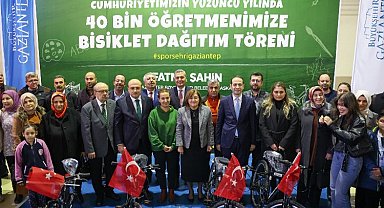 Gaziantep Nizip'te öğretmenlere bisiklet