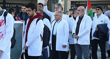 Gazze katliamına en 'sağlık'lı protesto