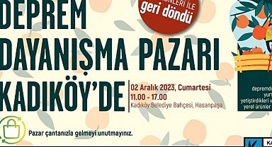 İstanbul Kadıköy'de deprem dayanışma pazarı