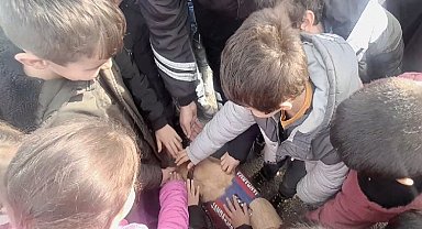 Jandarma köpeği 'Yazgan' çocukların kahramanı oldu