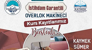 Kayseri Büyükşehir'den istihdam garantili overlok kursu