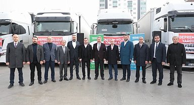 Kayseri Melikgazi'nin yardım tırları Yeşilyurt'a ulaştı