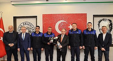 Kayseri Talas'ta komiser zabıtalara rozet töreni