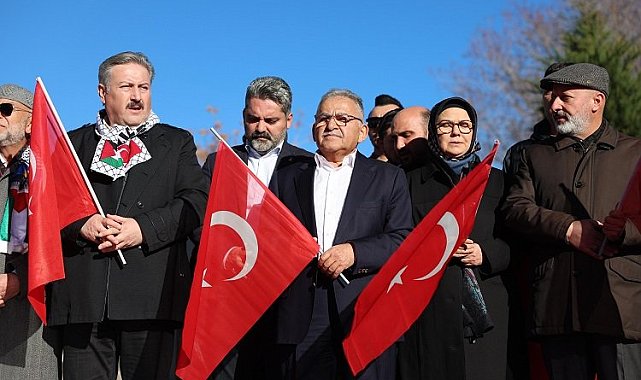 Kayseri'den teröre lanet, Filistin'e destek