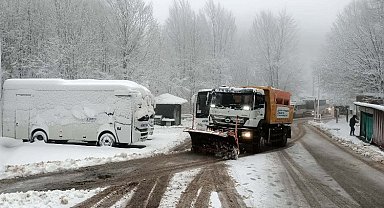 Kocaeli ekipleri kar nöbetindeydi