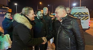 Kuruçeşme'de emekçilere moral verdi