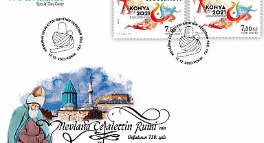 PTT'den Mevlana için özelgün zarfı