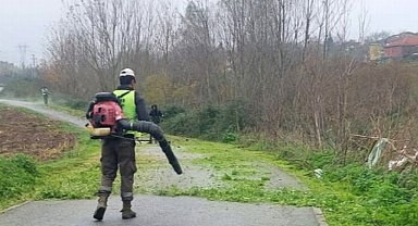 Sakarya'da bisiklet yollarında kış temizliği
