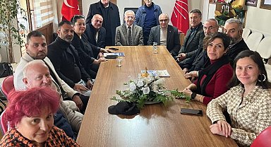 Bursa Gemlik'te Milletvekili Sarıbal'dan yeni başkan Pehlivan'a ziyaret