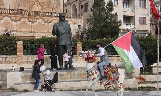 Mardin'de 5 dilde teröre ve İsrail'e tepki