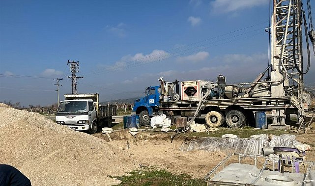Baharlar Mahallesinde sondaj çalışmaları sürüyor