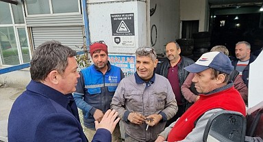 Erkan Aydın'dan kentsel dönüşüm mağduru oto tamircilerine destek
