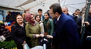 İstanbul semt pazarında İmamoğlu izdihamı !