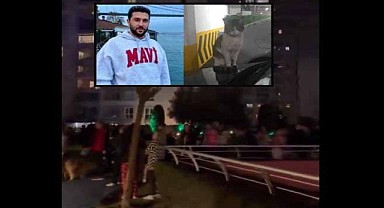 Kedi katili evinin önünde protesto edildi!