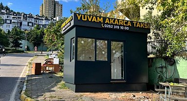 25 taksi yerine prefabrik durak ihalesi