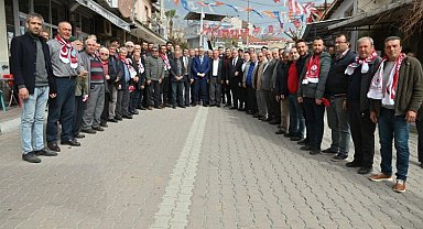 Başkan Ergün'e Saruhanlı'da coşkulu karşılama