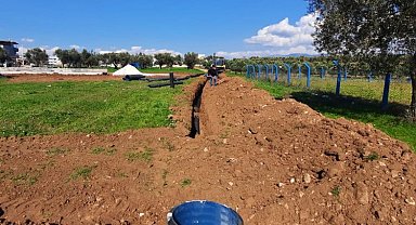 Manisa'da imara yeni açılan bölgede altyapı çalışması