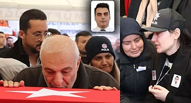 Şırnak'ta şehit olan polis memuruna son veda!