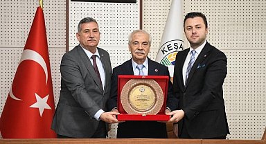 Keşan Ticaret ve Sanayi Odası'ndan Mehmet Özcan'a ziyaret