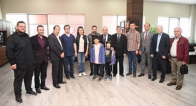 Keşanlı basın mensuplarından Mehmet Özcan'a hayırlı olsun ziyaret