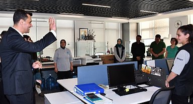 Manisa Büyükşehir'de Başkan Zeyrek ilk iş birimleri ziyaret