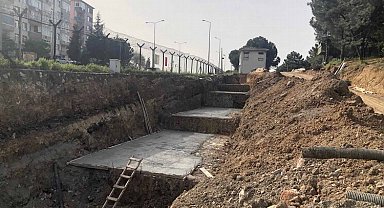 Sezai Karakoç yaya üstgeçidinin yapımına başlandı