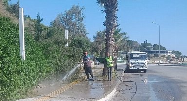 Urla sokaklarında bayram temizliği
