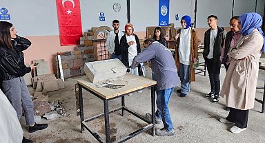 KAYÜ öğrencileri TAREM'de pratik yapıyor