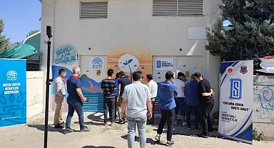 Bursa Nilüfer'de mesajlarını grafiti ile verdiler