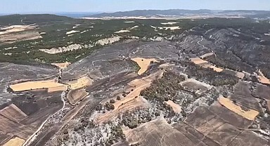 Çanakkale'de ki yangında 952 futbol sahası büyüklüğündeki alan zarar gördü