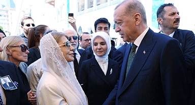 Cumhurbaşkanı Erdoğan Çiller'in cenaze törenine katıldı