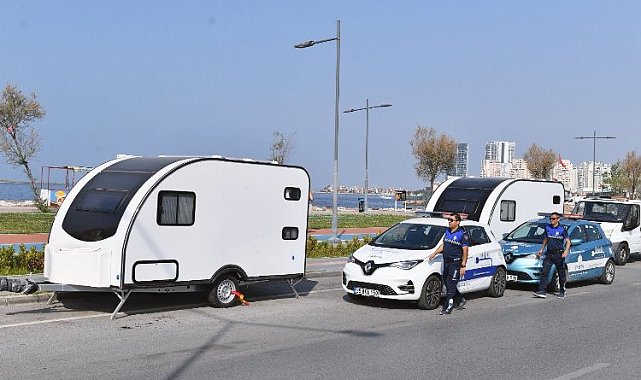 İzmir'de karavan park alanı mesaisi