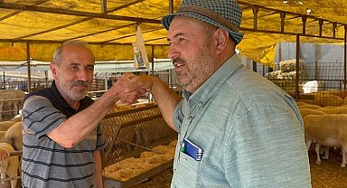 İzmit'te modern pazarda kurbanlık alışverişi sürüyor