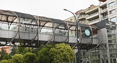 Manisa'da 'Şehitler ve Gaziler Yaya Üst Geçidi' artık faal