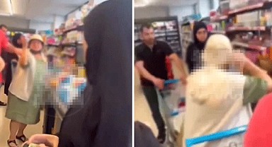 Markette kadınlar arasında kavga!