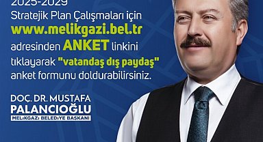 Melikgazi'den, "5 yıllık stratejik plan için vatandaş anketi"