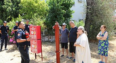 Muğla İtfaiyesi'nden Şövalye'ye eğitim